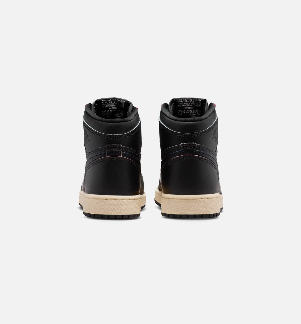Air Jordan 1 Retro High OG Black and Muslin – Grade School Lifestyle Shoe in Black/Muslin