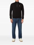 Belstaff quarter-zip logo-patch sweater
