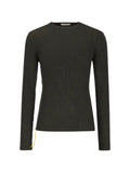 FENDI ribbed-knit shoulder-patch sweater