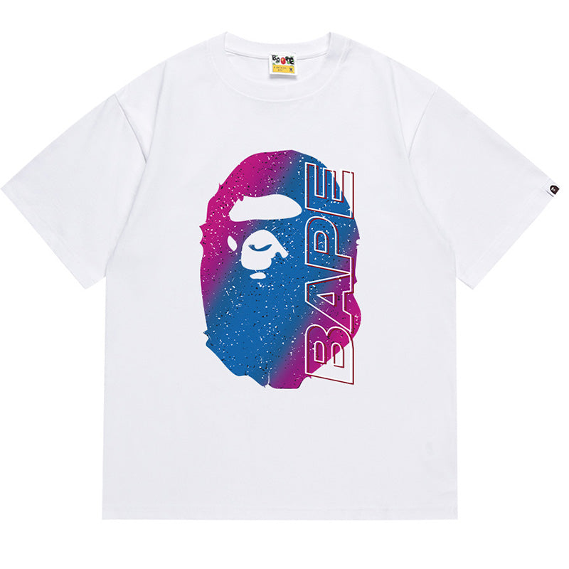 BAPE Electro Neon Ape Head Men's T-Shirt - White