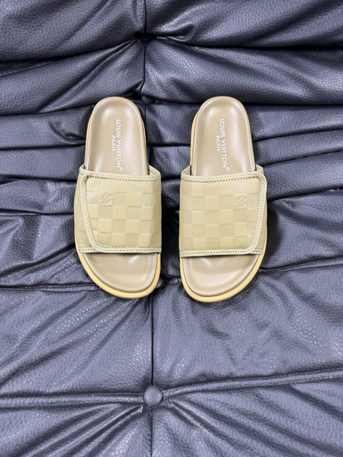 Louis Vuitton Woven Strap Slide Sandals - Slip-On Design